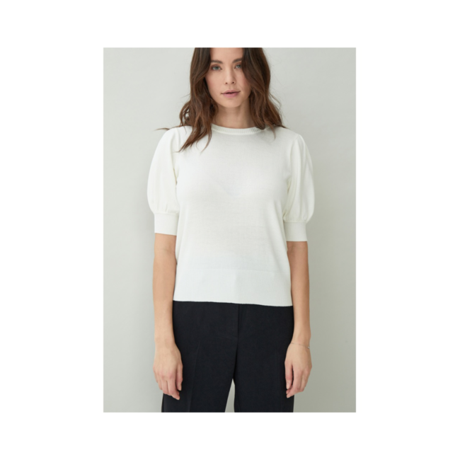 Liva Knit Tee - Broken White