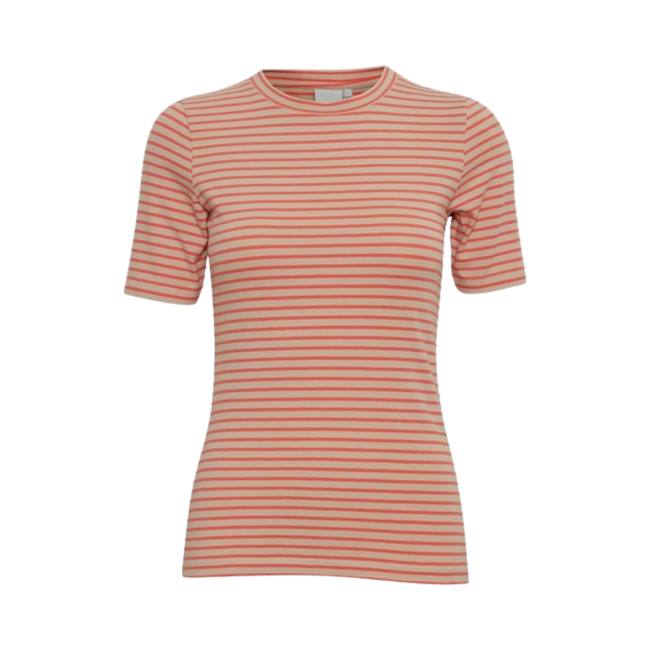 MIRA SS - Hot Coral Stripe