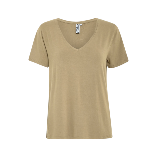 EVEN V-Neck Short Sleeve Top - Cobblestone