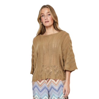 Desires Iron Bat Sleeve Knit Pullover - Kelp Sand