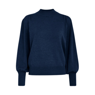 Minus Ilma Mock Neck Pullover - Blue Depths