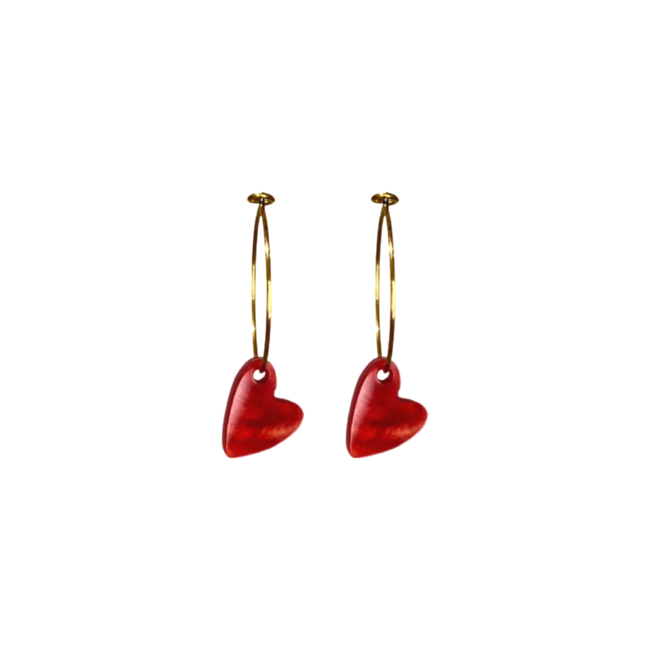 Fall in Love Earring // Gold - Rood