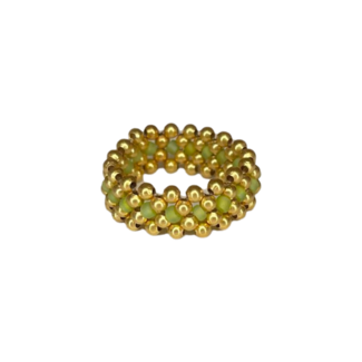 IBU JEWELS IBU JEWELS Ring // Lace Gold Lime - RX12