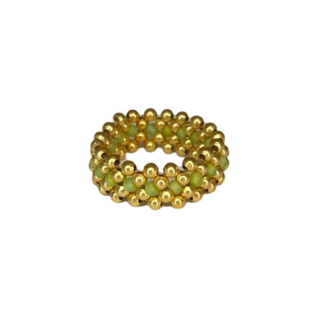 IBU JEWELS Ring // Lace Gold Lime - RX12