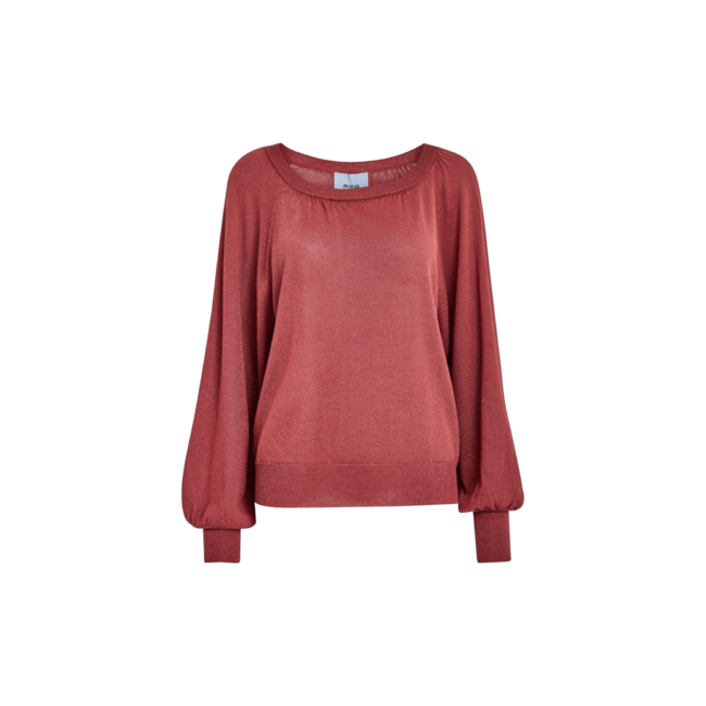 Helna Knit Pullover - Barn Red Metallic