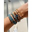 IBU JEWELS Bracelet // Dancy French Blue Stone - DAN03B