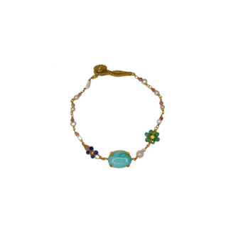 IBU JEWELS IBU JEWELS Bracelet // Dancy French Turquoise Stone - DAN03T