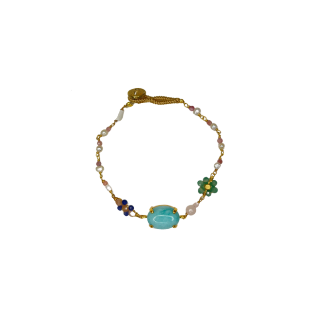 IBU JEWELS Bracelet // Dancy French Turquoise Stone - DAN03T