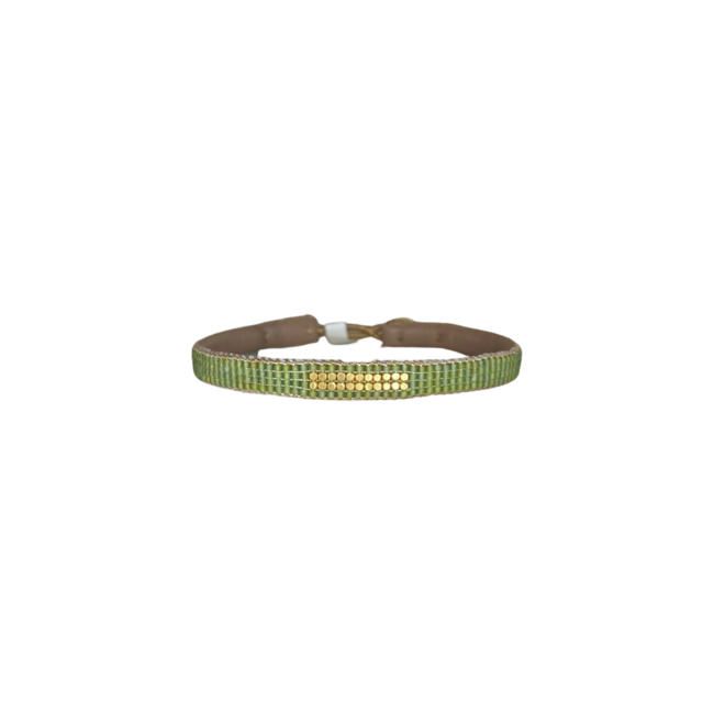IBU JEWELS Bracelet // Gold Bar Lime - CCC12
