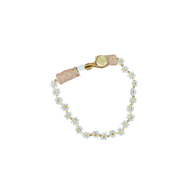 IBU JEWELS Bracelet // Cap Flower White - CJ01