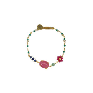 IBU JEWELS IBU JEWELS Bracelet // Dancy French Pink Stone - DAN03P