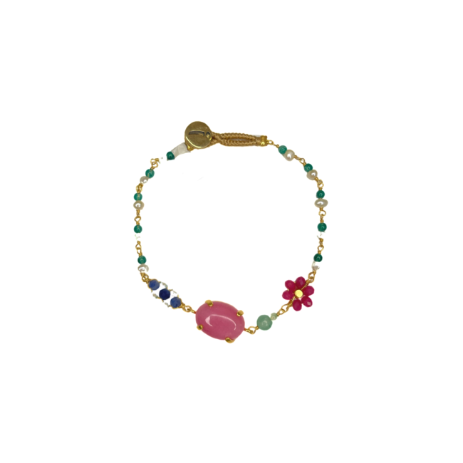 IBU JEWELS Bracelet // Dancy French Pink Stone - DAN03P