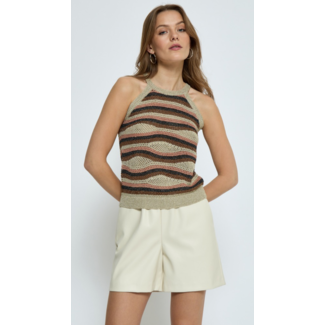 Minus Pamira Knit Top - Desert Sand Metallic