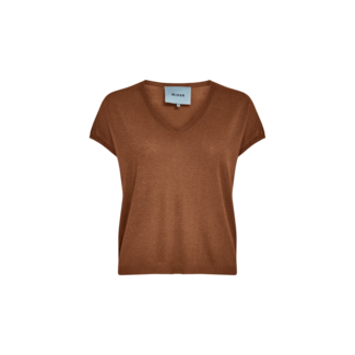 Minus Carlina Batsleeve Knit Tee - Desert Sand Metallic