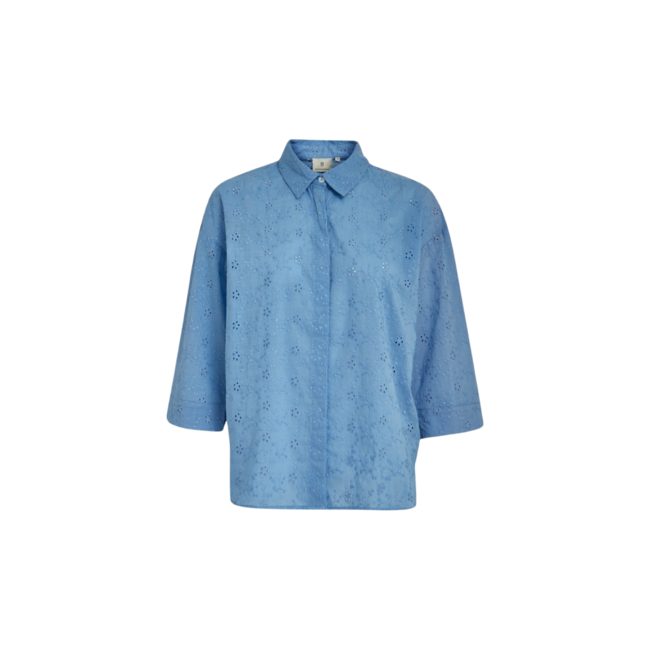 Alexa 3/4 Sleeve Shirt - Skyblue