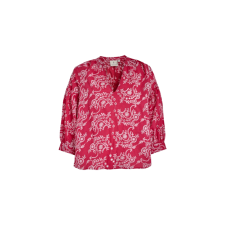 Peppercorn Tiffany 3/4 Sleeve Blouse - Virtual Pink