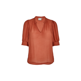 Peppercorn Beckett V-Neck Blouse - Apricot Brandy