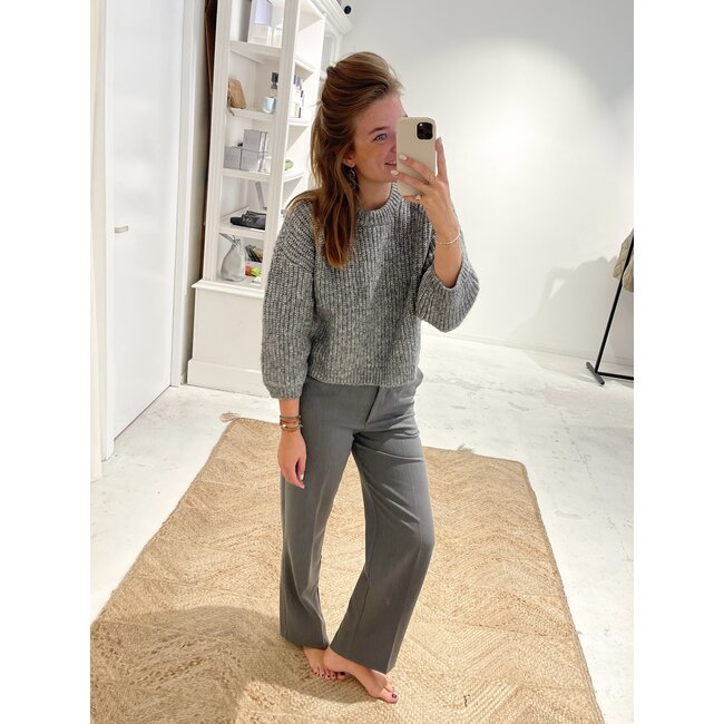 Ginette Pants - Dark Grey Melange