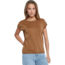 Remi Cap Sleeve Knit Top - Tobacco Metallic