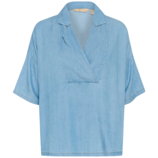CULTURE Citha Aurelia Blouse - Light Blue Wash
