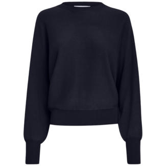 Minus Dana Bat Sleeve Knit Pullover - Black Iris Solid