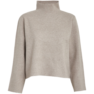 Minus Lupi High Neck Knit Pullover - String Melange