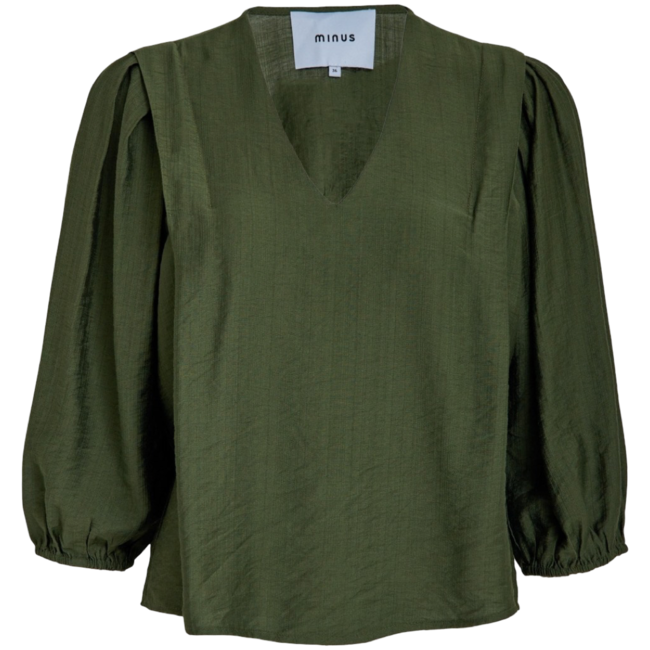 Seria V-Neck Blouse - Rifle Green
