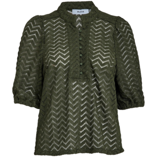 Minus Jeva Half Sleeve Blouse - Rifle Green