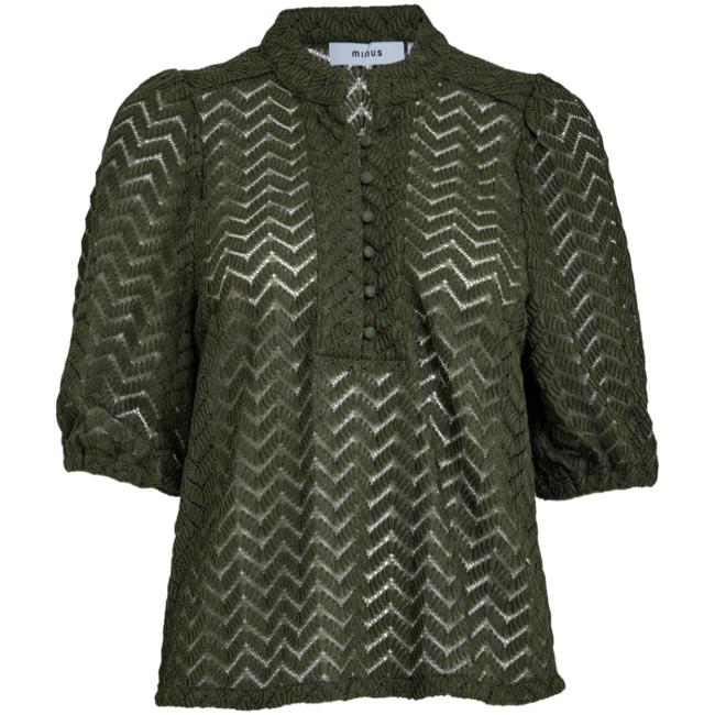 Jeva Half Sleeve Blouse - Rifle Green