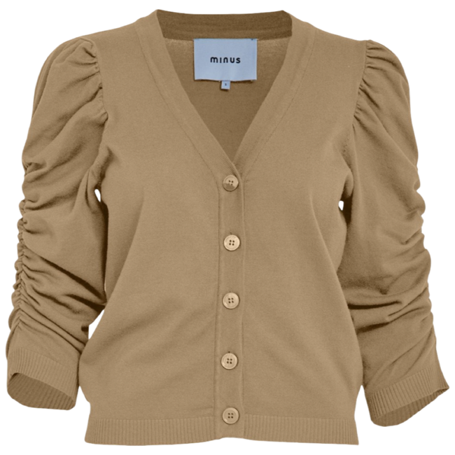 Seana Knit Cardigan - Tan Melange
