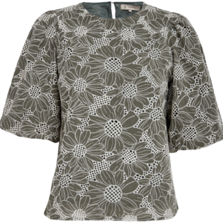Peppercorn Izla Half Sleeve Blouse - Mermaid