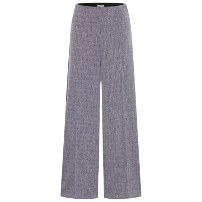 KATE JACQUARD LONG PA - Patriot Blue Herringbone