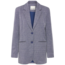 KATE JACQUARD OVERSIZE BL - Patriot Blue Herringbone