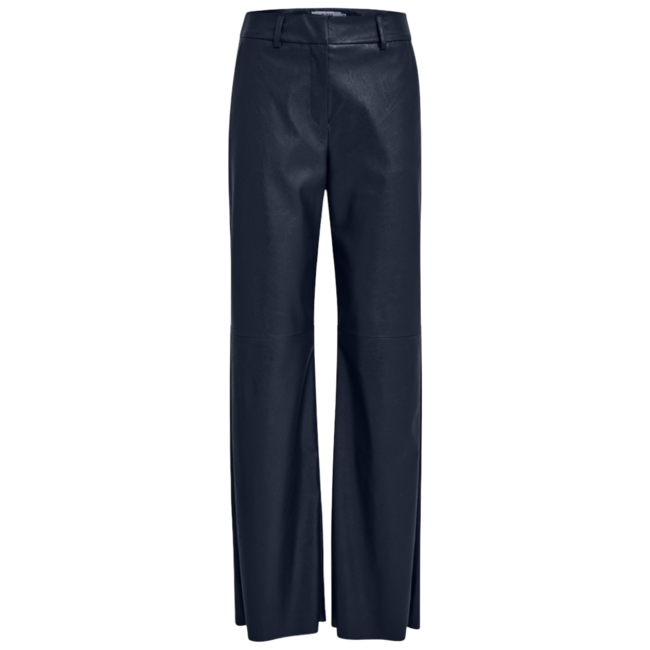 Tasja Mid Waist PU Pant - Sky Captain