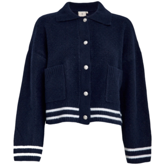 Peppercorn Kamilla GRS Knit Jacket - Black Iris