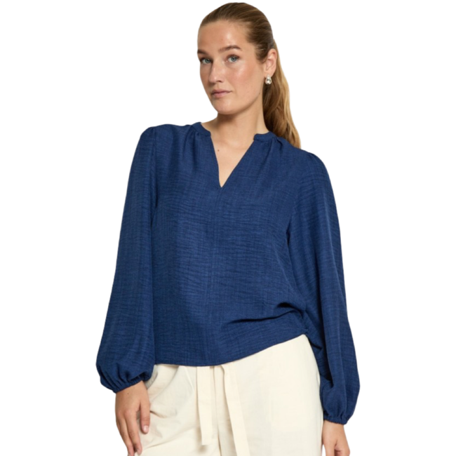 Kaitlyn Blouse - Black Iris Melange