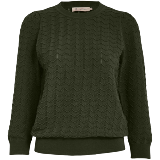 Peppercorn Rosy 3/4 Sleeve Pullover - Grape Leaf