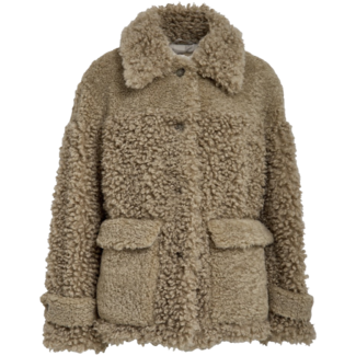 Peppercorn Wendy Faux Fur Jacket - Spray Green