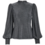 Lucina Blouse - Light Grey Metallic