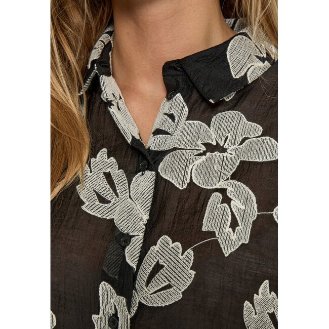 Magdalena Shirt - Black Jacquard