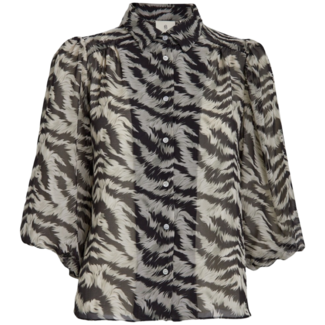 Peppercorn Lima Shirt - Fog Sand Print