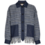 Marlow Fringe Jacket - Fog Sand Jacquard