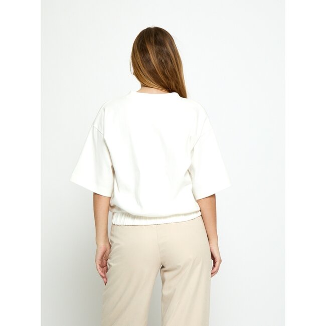 Fiola GOTS V-Neck T-Shirt - Cloud Dancer