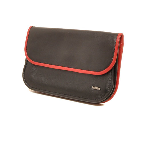 Berba Dames portemonnee Soft zwart rood Berba Dames portemonnee Soft zwart rood