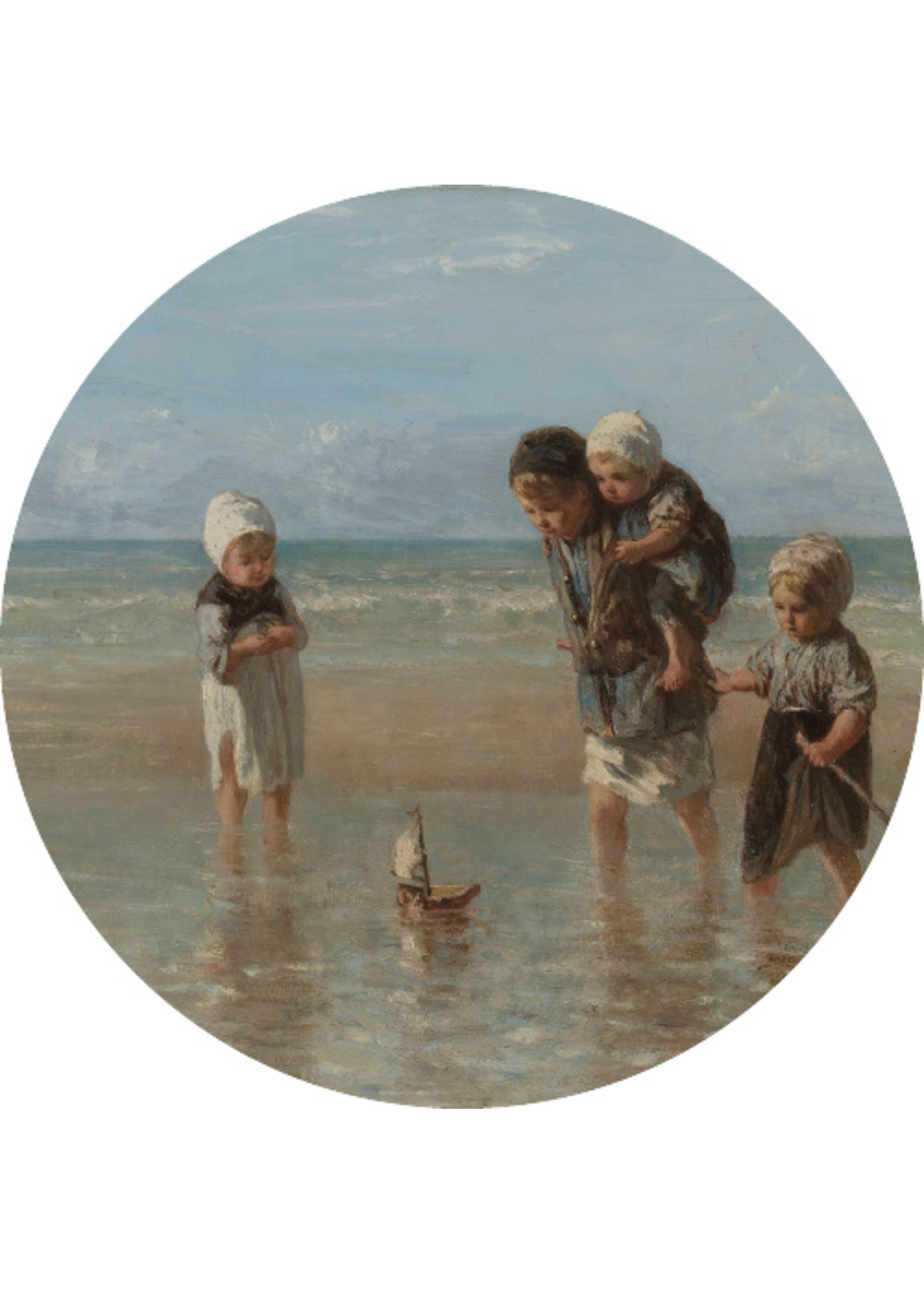 Dunnebier Home Muursticker Kinderen op het strand - Rijksmuseum - verwijderbaar