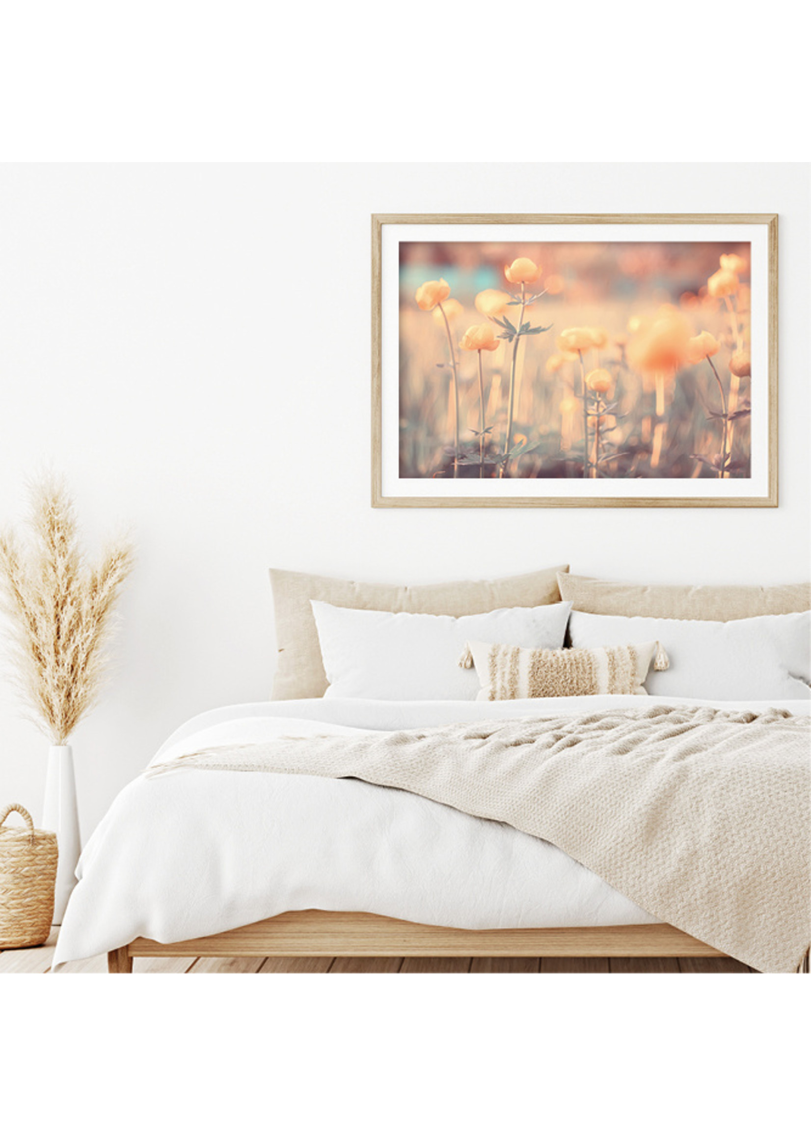 Dunnebier Home Poster Bloemen in oranje licht