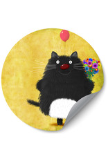 Dunnebier Home Muursticker Black Cat_Happy Birthday - verwijderbaar