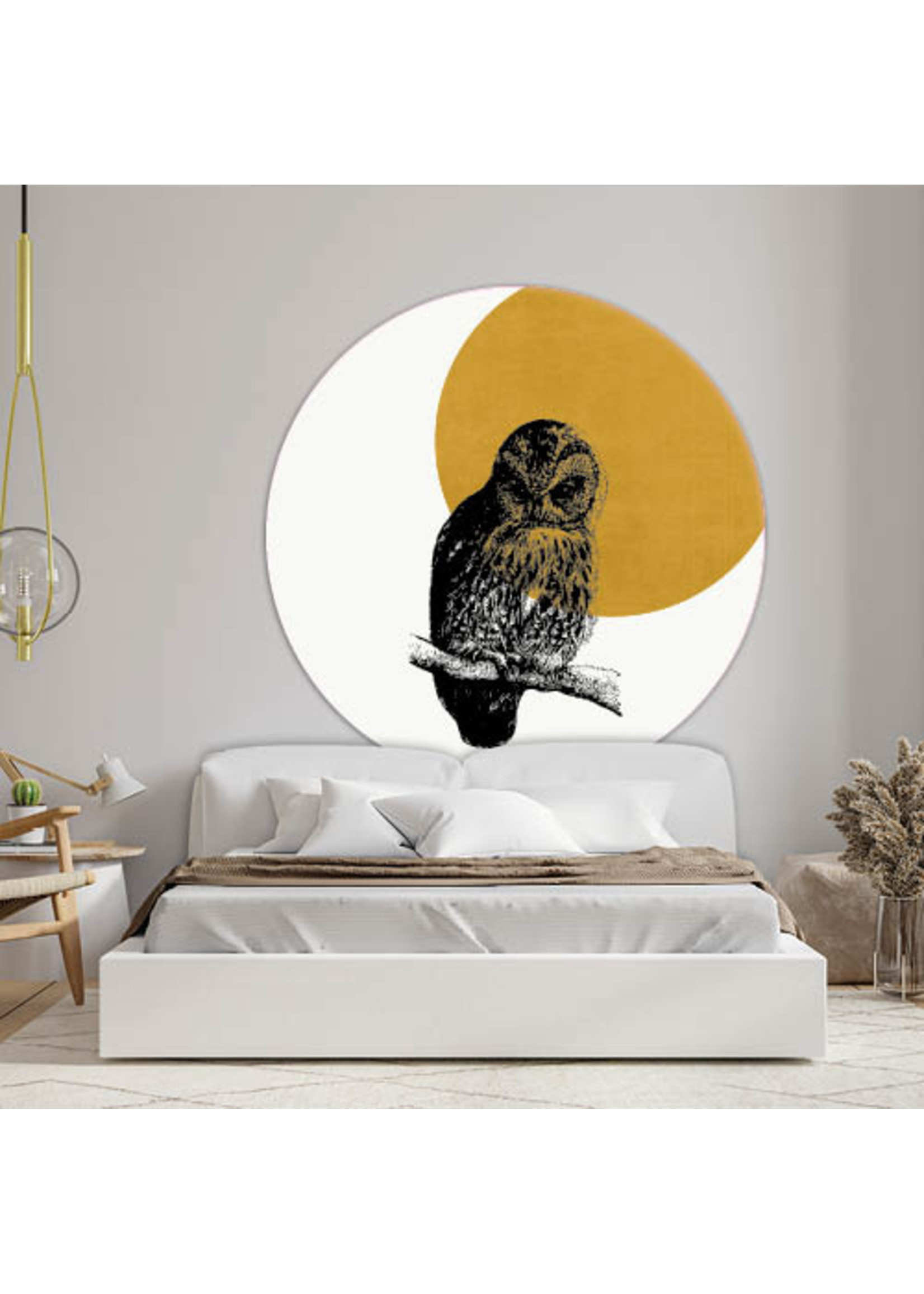 Dunnebier Home Muursticker Owl Gold - verwijderbaar