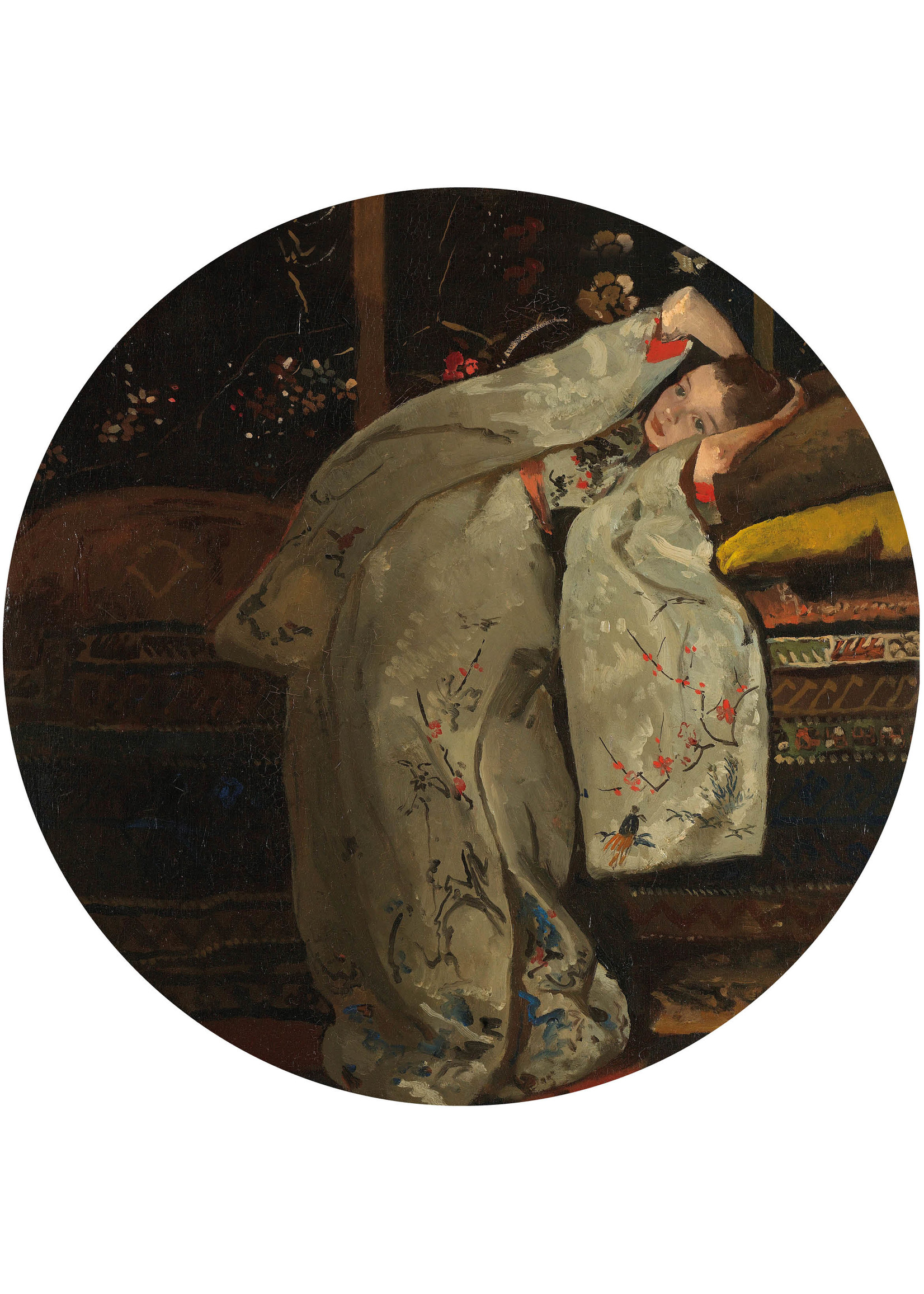 Dunnebier Home Muursticker Meisje in witte kimono, George Hendrik Breitner, 1894_Rijksmuseum - verwijderbaar