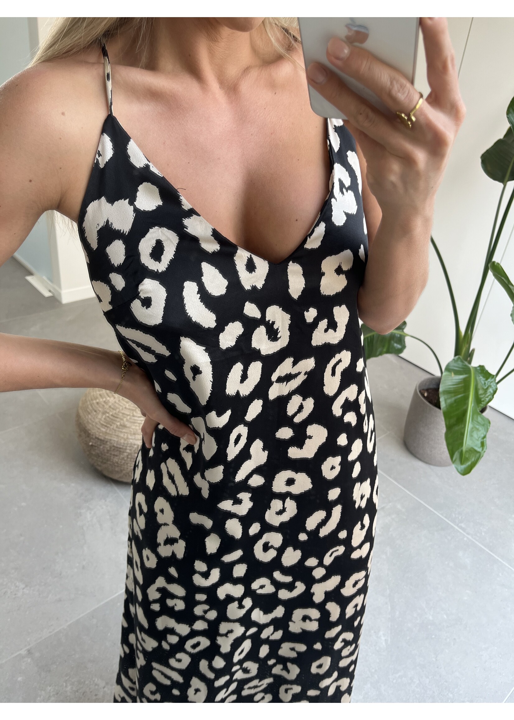 Black and White Leopard Dress